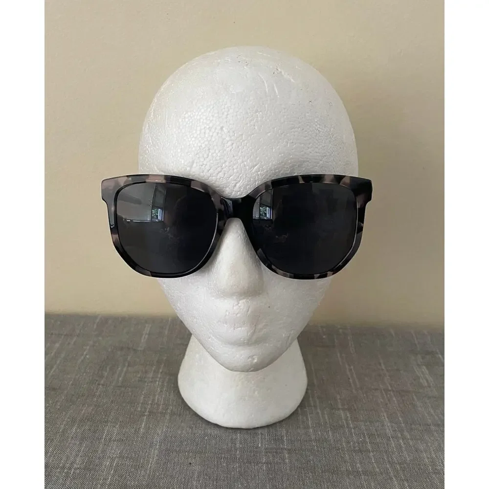 QUAY Coffee Run MiMi Womens Black Gray Tortoise Polarized Round Sunglasses - Picture 7 of 14